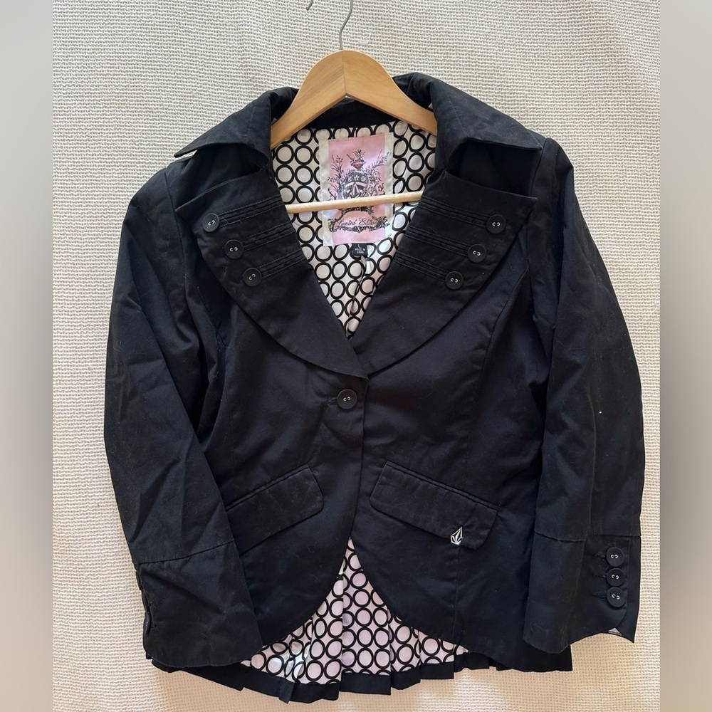 Vintage Volcom Limited Edition‎ Women's Black Blazer Jacket